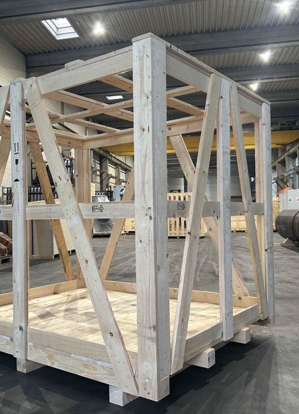 Holzgerüst für Verpackung